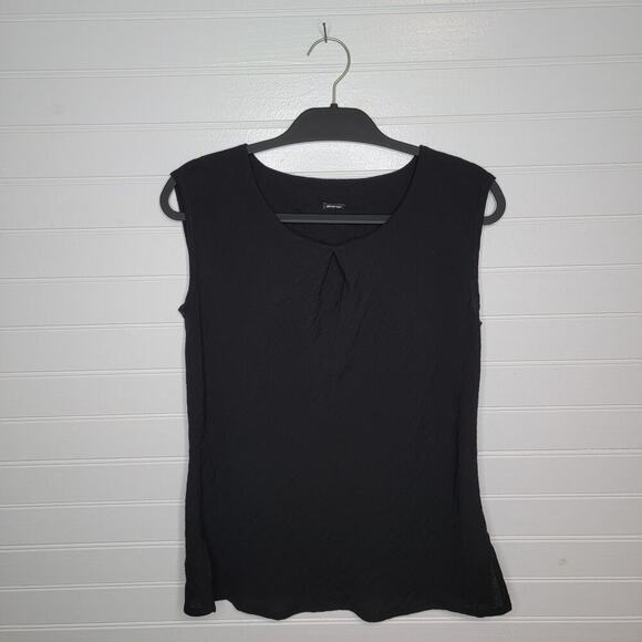 GUMP'S San Francisco Size Large Tank Top Lagenlook Boho Crinkle Cotton Gauze - Picture 1 of 5